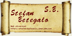 Stefan Betegalo vizit kartica